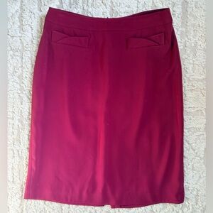 Elegant Burgundy Pencil Skirt 8